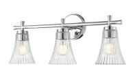 Three Light Vanity by Z-Lite - Belle Collection, Chrome Finish - 7519-3V-CH