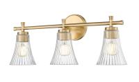 Three Light Vanity by Z-Lite - Belle Collection, Modern Gold Finish - 7519-3V-MGLD
