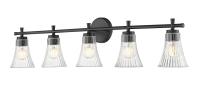 Five Light Vanity by Z-Lite - Belle Collection, Matte Black Finish - 7519-5V-MB