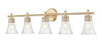Five Light Vanity by Z-Lite - Belle Collection, Modern Gold Finish - 7519-5V-MGLD