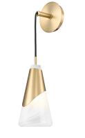 One Light Wall Sconce by Z-Lite - Aimie Collection, Modern Gold Finish - 828-1S-MGLD