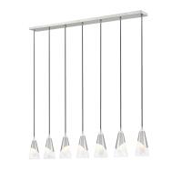 Seven Light Linear Chandelier by Z-Lite - Aimie Collection, Brushed Nickel Finish - 828P6-7L-BN