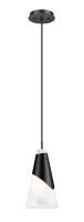 One Light Pendant by Z-Lite - Aimie Collection, Matte Black Finish - 828P6-MB