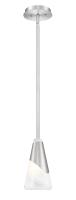 One Light Pendant by Z-Lite - Aimie Collection, Brushed Nickel Finish - 828P6-ROD-BN