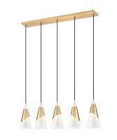 Five Light Linear Chandelier by Z-Lite - Aimie Collection, Modern Gold Finish - 828P7-5L-MGLD