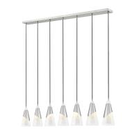 Seven Light Linear Chandelier by Z-Lite - Aimie Collection, Brushed Nickel Finish - 828P7-7L-BN