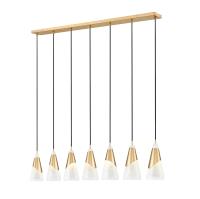 Seven Light Linear Chandelier by Z-Lite - Aimie Collection, Modern Gold Finish - 828P7-7L-MGLD