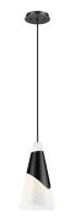 One Light Pendant by Z-Lite - Aimie Collection, Matte Black Finish - 828P7-MB