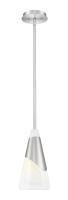 One Light Pendant by Z-Lite - Aimie Collection, Brushed Nickel Finish - 828P7-ROD-BN