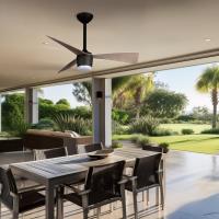 36"Ceiling Fan by Minka Aire - Elavan Collection, Dark Bronze Finish - F743L-DB/ASW