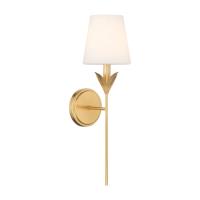 One Light Wall Sconce by Crystorama - Broche Collection, Antique Gold Finish - 531-OP-GA