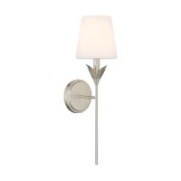 One Light Wall Sconce by Crystorama - Broche Collection, Antique Silver Finish - 531-OP-SA