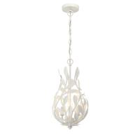 Three Light Chandelier by Crystorama - Broche Collection, Matte White Finish - 565-MT