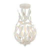 Three Light Semi Flush Mount by Crystorama - Broche Collection, Matte White Finish - 565-MT_CEILING