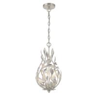 Three Light Chandelier by Crystorama - Broche Collection, Antique Silver Finish - 565-SA