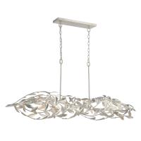 Six Light Linear Chandelier by Crystorama - Broche Collection, Antique Silver Finish - 567-SA