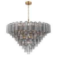 28 Light Chandelier by Crystorama - Addis Collection, Aged Brass Finish - ADD-327-AG-SM