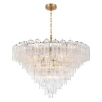 28 Light Chandelier by Crystorama - Addis Collection, Aged Brass Finish - ADD-327-AG-CL
