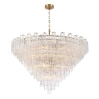 40 Light Chandelier by Crystorama - Addis Collection, Aged Brass Finish - ADD-329-AG-CL