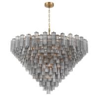 40 Light Chandelier by Crystorama - Addis Collection, Aged Brass Finish - ADD-329-AG-SM