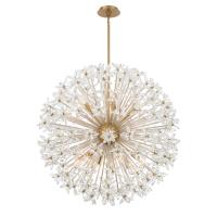 12 Light Chandelier by Crystorama - Adley Collection, Aged Brass Finish - ADL-512-AG-CL