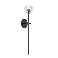 LED Wall Sconce by Crystorama - Aragon Collection, Matte Black Finish - ARA-10261-MK