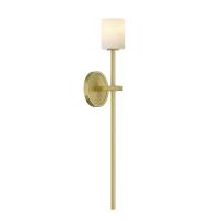 LED Wall Sconce by Crystorama - Aragon Collection, Soft Brass Finish - ARA-10261-SB-ST