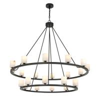 LED Chandelier by Crystorama - Aragon Collection, Matte Black Finish - ARA-10268-MK-ST