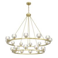 LED Chandelier by Crystorama - Aragon Collection, Soft Brass Finish - ARA-10268-SB