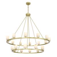 LED Chandelier by Crystorama - Aragon Collection, Soft Brass Finish - ARA-10268-SB-ST