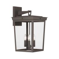 Three Light Outdoor Wall Sconce by Crystorama - Belmont Collection, Twilight Bronze Finish - BEL-A8063-TZ