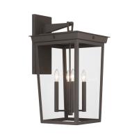 Four Light Outdoor Wall Sconce by Crystorama - Belmont Collection, Twilight Bronze Finish - BEL-A8064-TZ