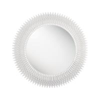 Mirror by Crystorama - Broche Collection, Matte White Finish - BRH-M546-MT