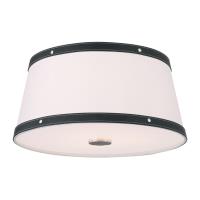 Three Light Flush Mount by Crystorama - Callahan Collection, Polished Nickel Finish - CAL-2400-PN