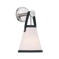 One Light Wall Sconce by Crystorama - Callahan Collection, Polished Nickel Finish - CAL-2401-PN