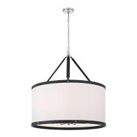 Eight Light Pendant by Crystorama - Callahan Collection, Polished Nickel Finish - CAL-2408-PN