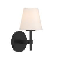 One Light Wall Sconce by Crystorama - Colton Collection, Black Finish - COL-201-BK