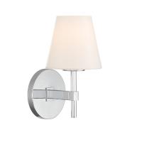 One Light Wall Sconce by Crystorama - Colton Collection, Polished Chrome Finish - COL-201-CH