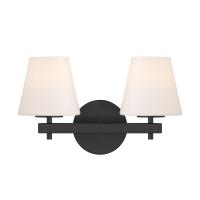 Two Light Wall Sconce by Crystorama - Colton Collection, Black Finish - COL-202-BK