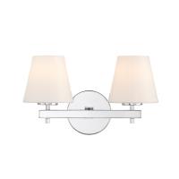 Two Light Wall Sconce by Crystorama - Colton Collection, Polished Chrome Finish - COL-202-CH