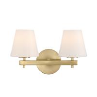 Two Light Wall Sconce by Crystorama - Colton Collection, Vibrant Gold Finish - COL-202-VG