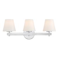 Three Light Bath by Crystorama - Colton Collection, Polished Chrome Finish - COL-203-CH