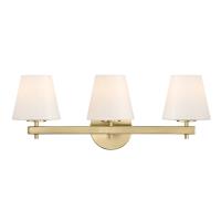 Three Light Bath by Crystorama - Colton Collection, Vibrant Gold Finish - COL-203-VG