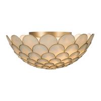 Three Light Semi Flush Mount by Crystorama - Darby Collection, Soft Gold Finish - DRB-7000-SG
