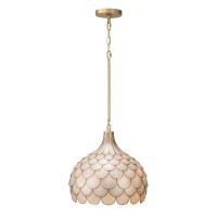 Three Light Pendant by Crystorama - Darby Collection, Soft Gold Finish - DRB-7003-SG