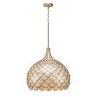Five Light Pendant by Crystorama - Darby Collection, Soft Gold Finish - DRB-7005-SG
