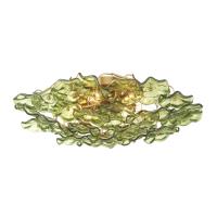 Six Light Semi Flush Mount by Crystorama - Esme Collection, Aged Brass Finish - ESM-4000-AG-GR