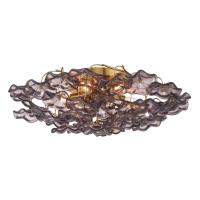 Six Light Semi Flush Mount by Crystorama - Esme Collection, Aged Brass Finish - ESM-4000-AG-SM