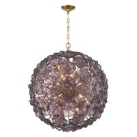 12 Light Chandelier by Crystorama - Esme Collection, Aged Brass Finish - ESM-4009-AG-SM