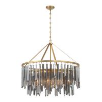 Nine Light Chandelier by Crystorama - Gemma Collection, Modern Gold Finish - GEM-7005-MG-SS
